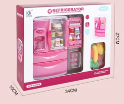 Eternal Kitchen Toy Set Dress Up  Mini Simulation Pink Refrigerator With Light Up And Music Plastic Set Kids Play Kitchen Toys