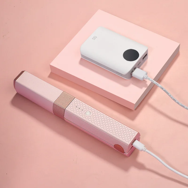 Новое поступление 2 в 1 Мини беспроводной выпрямитель для волос портативный USB перезаряжаемый плоский Утюг