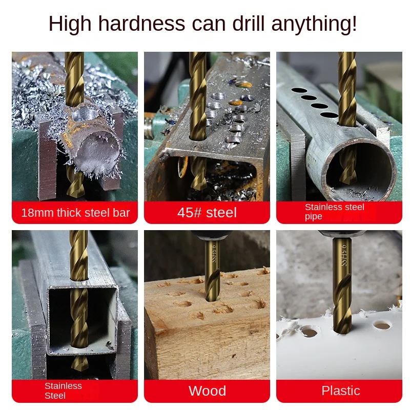 HSS Carbide Drill Bit CNC Control Twist DrillSuit Plastic Hex Shank Woodworking Impact Flashlight Drill Cobalt High Speed Steel