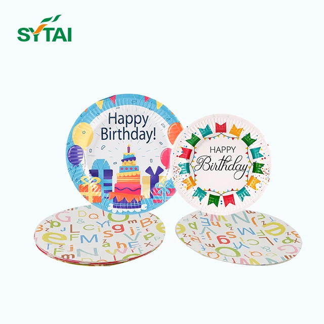 Popular Sugarcane pulp tableware disposable custom paper plates disposable plates for burgers biodegradable plates