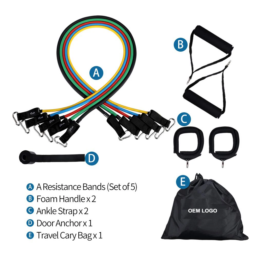 China Factory Hot Selling Exercise Bands Set for Fitness