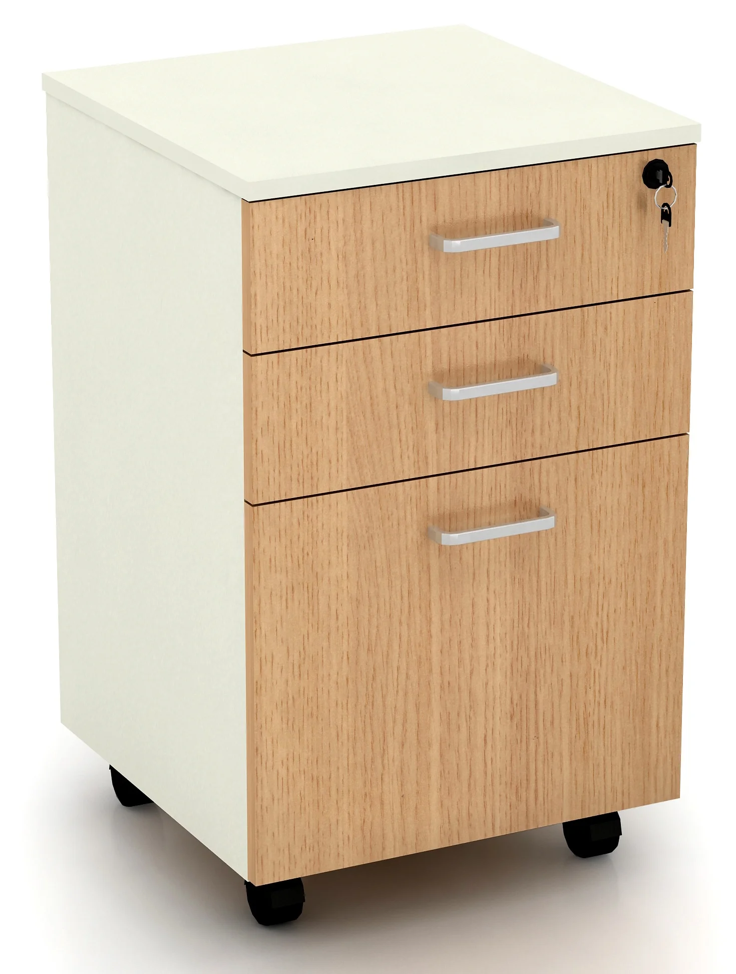 GCON office furniture manufacturer three drawers cabinet with movable wheels cabinet control room console