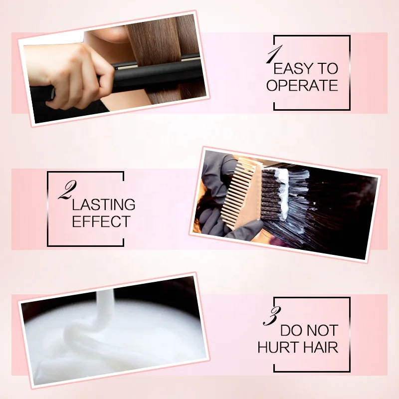 OEM/ODM Professional 3 IN 1 Rebonding Cream Hair Straightening Permanent In Bulk