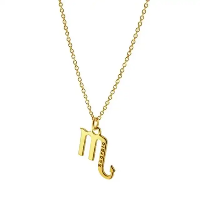 Newest 925 Sterling Silver 18k Gold Plated Jewelry Scorpion Horoscope Necklace For Women