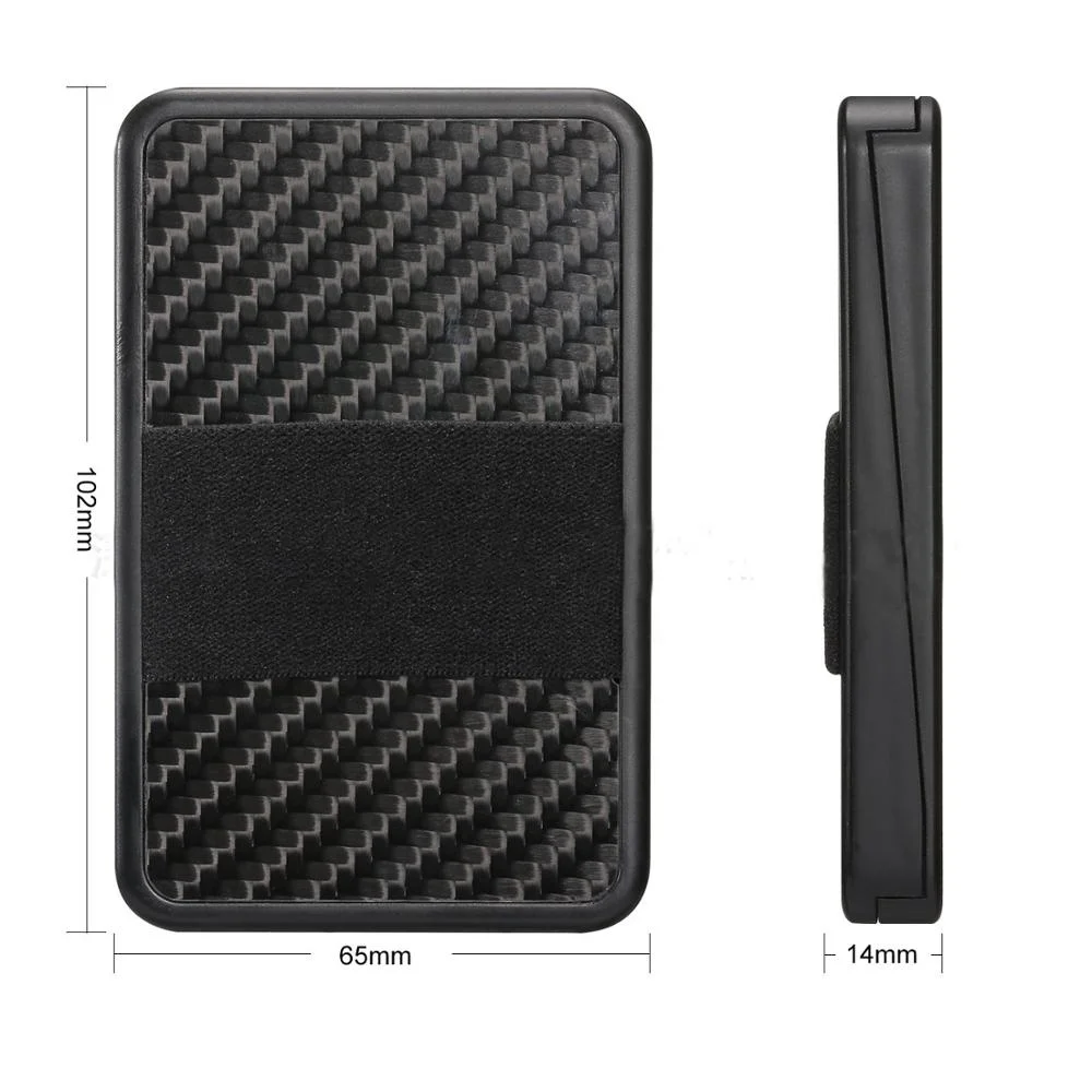 Fashion carbon fiber rfid name card holder men wallet