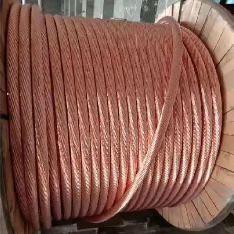 Electric  Earthing Connection Bare Copper Strand Bare Copper Stranded Wire Flexible Bare Copper Braid