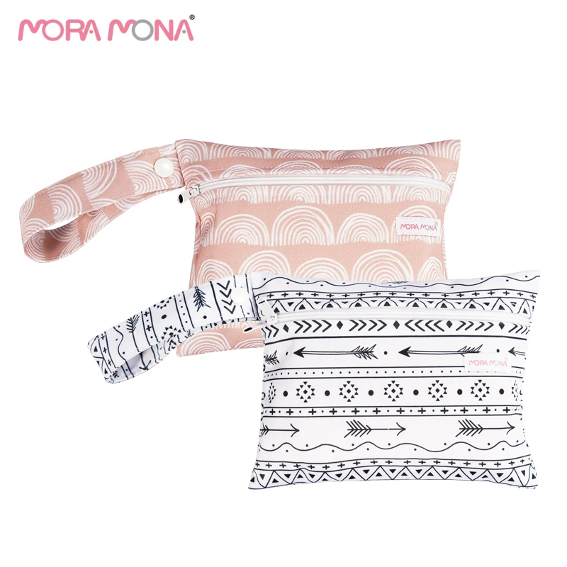 Moramona Wholesale New Design Women Menstrual Pad Wet Bag Waterproof Small Size Sanitary Pad Wet Dry Bag