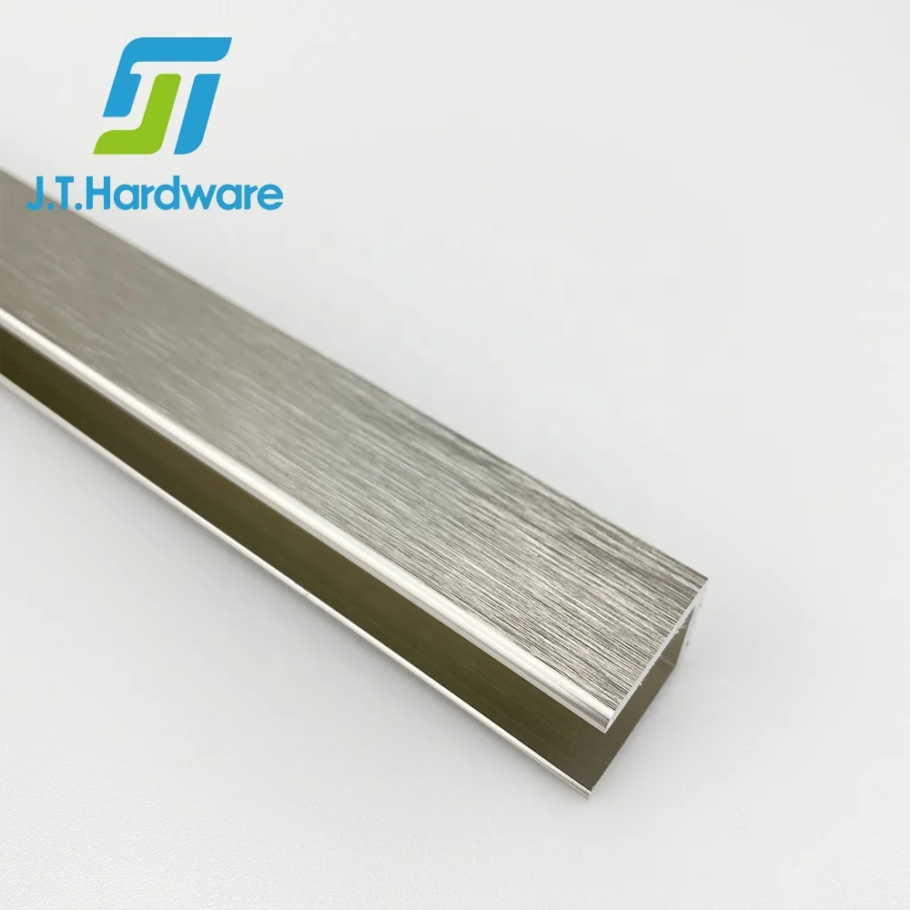  Bathroom Anodized Brushed Nickel Aluminium Glass Shower U Channel For