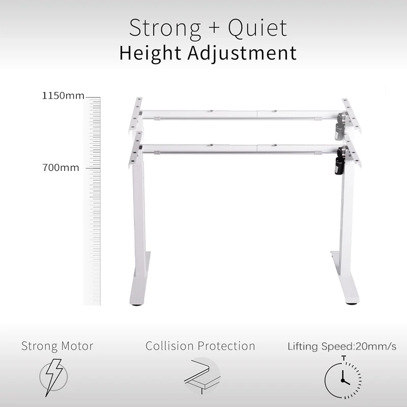 Home Office Ergonomic Computer Electric Adjustable Desk Frame Modern Standing Desk
