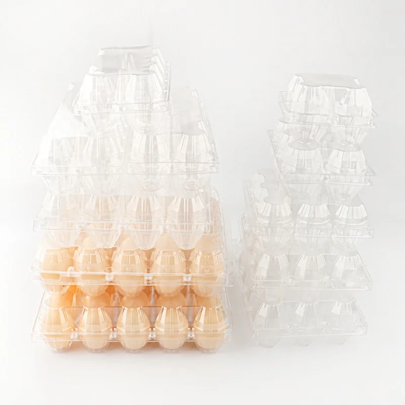 chicken egg trays plastic container 30 holes eggs pet packing box cheap transparent plastic egg trays