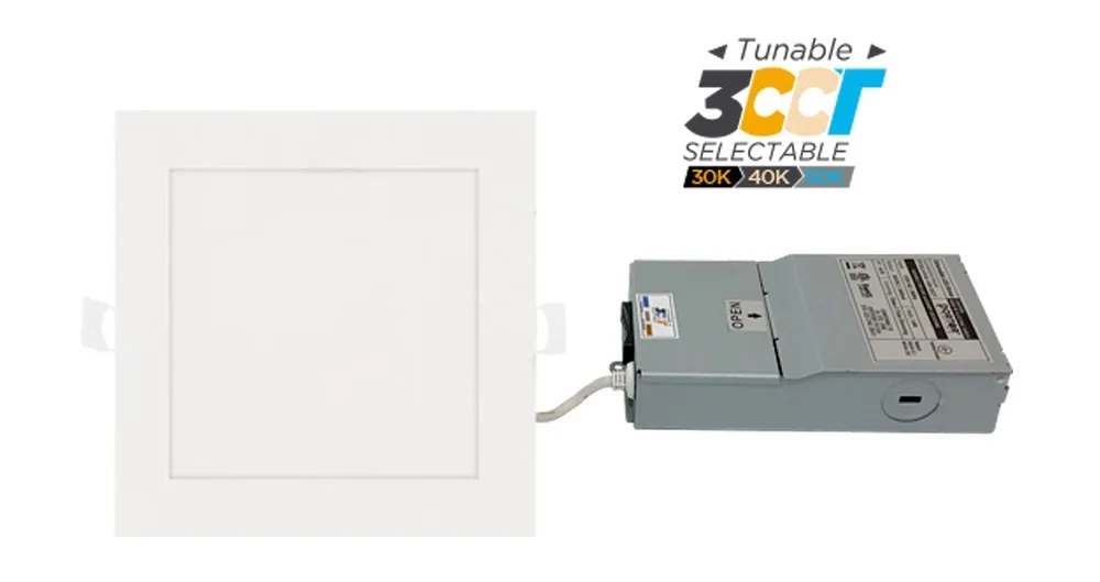 fast shipping ETL recessed led slim square ceiling panel light 4inch 6inch CCT tunable spot light