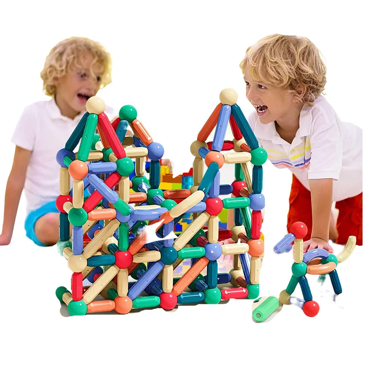 Magnetic Sticks And Balls Set Rod 36pcs Educational Toys Colored Creative Construction Games Magnet Building Blocks For Kids