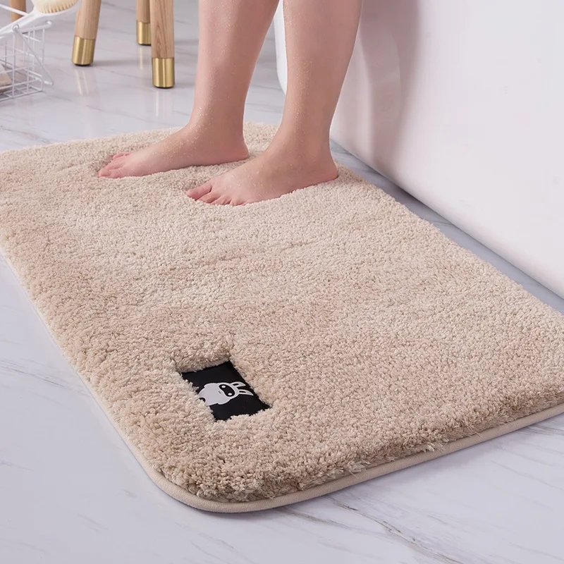 Wholesale Cheap Bathroom Washable Comfortable Anti Skid Mat Soft Shaggy Absorbent Water Microfiber Bath Mats for Shower Floor