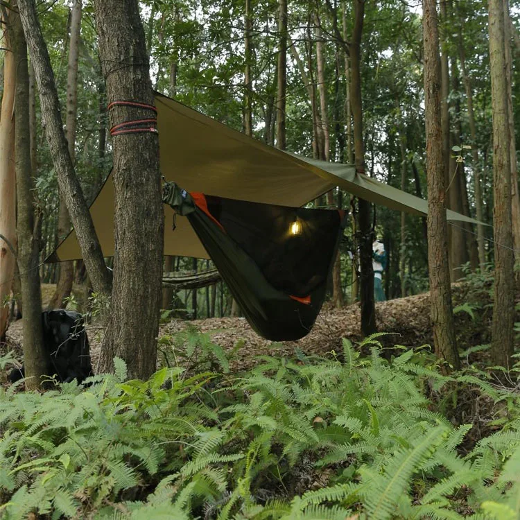 Пляжный гамак на 2 человека, двойной висячий гамак на открытом воздухе с противомоскитной сеткой