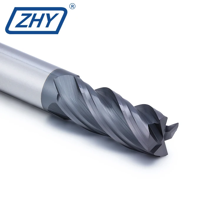 ZHY High Performance General Type Coated Flat Endmill HRC55 Square End Mills
