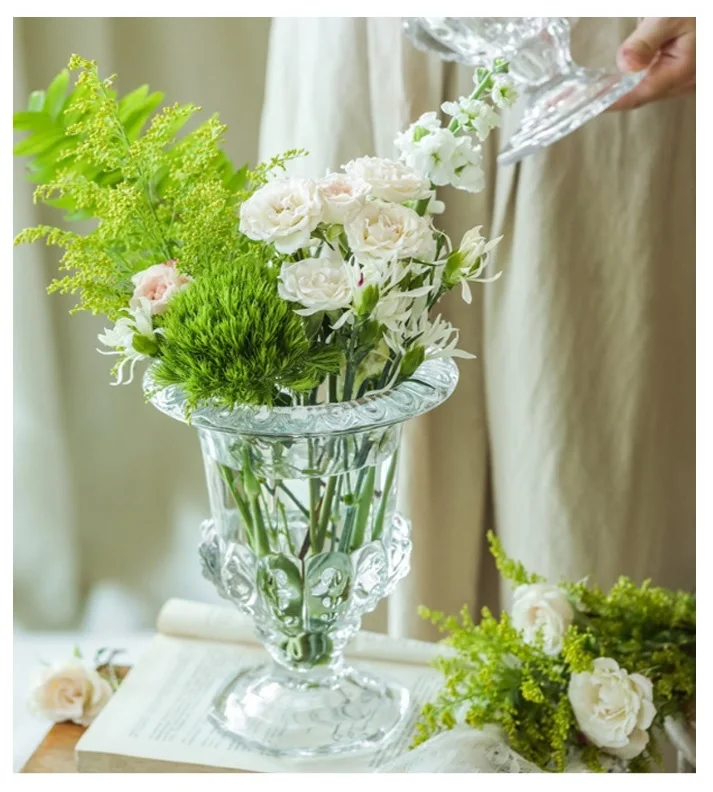 Trumpet Vases for Wedding Centerpieces Heavy Duty Tall Glass Holiday Party Celebrate Transparent Modern Large Glass Holder-large