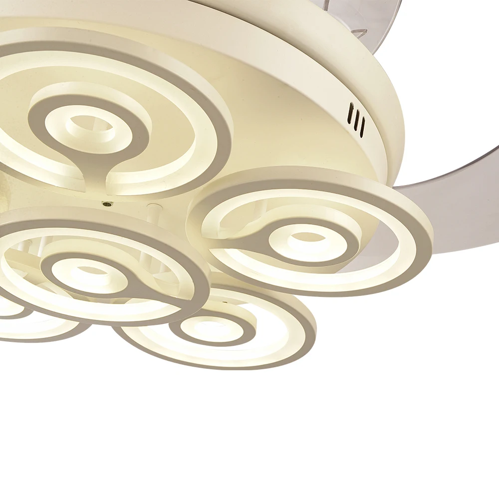 
46 Inch modern luxury led ceiling fan light gold ceiling fan with light led 