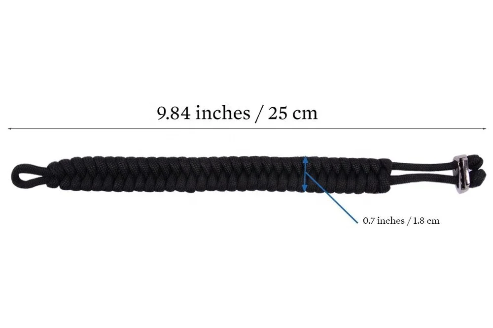 Wholesale fish tail 550 paracord survival bracelets with metal clasp adjustable size outdoors