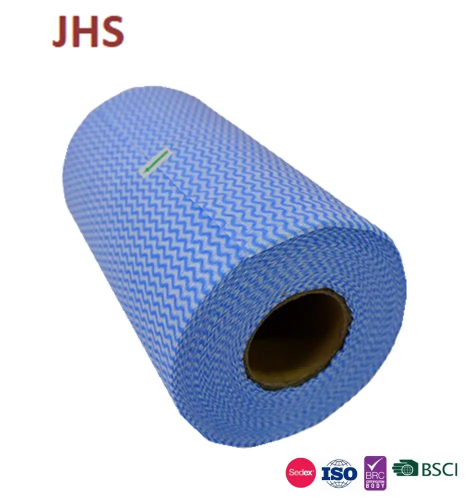 
Factory price Spunlace Nonwoven Industrial usage non woven Cleaning Cloth wipe jumbo rolls 