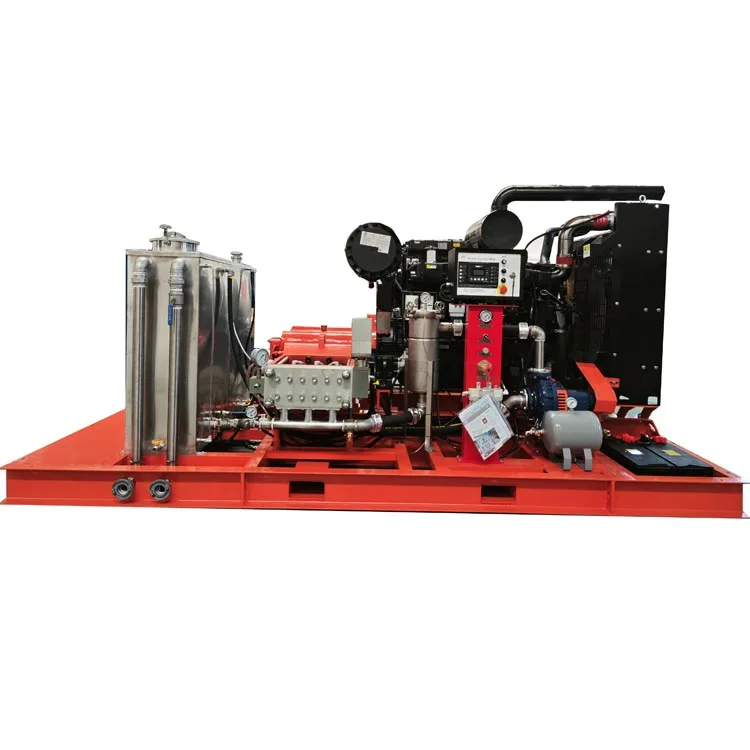 317KW diesel engine driven Hydrojetting machine  20,000 psi and 98L/Min 1400 Bar Waterjet