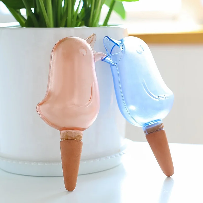 Indoor Plants Cleaning Water Bottle Drip Bird Shape Self Watering Spikes Plant Pot Automatic