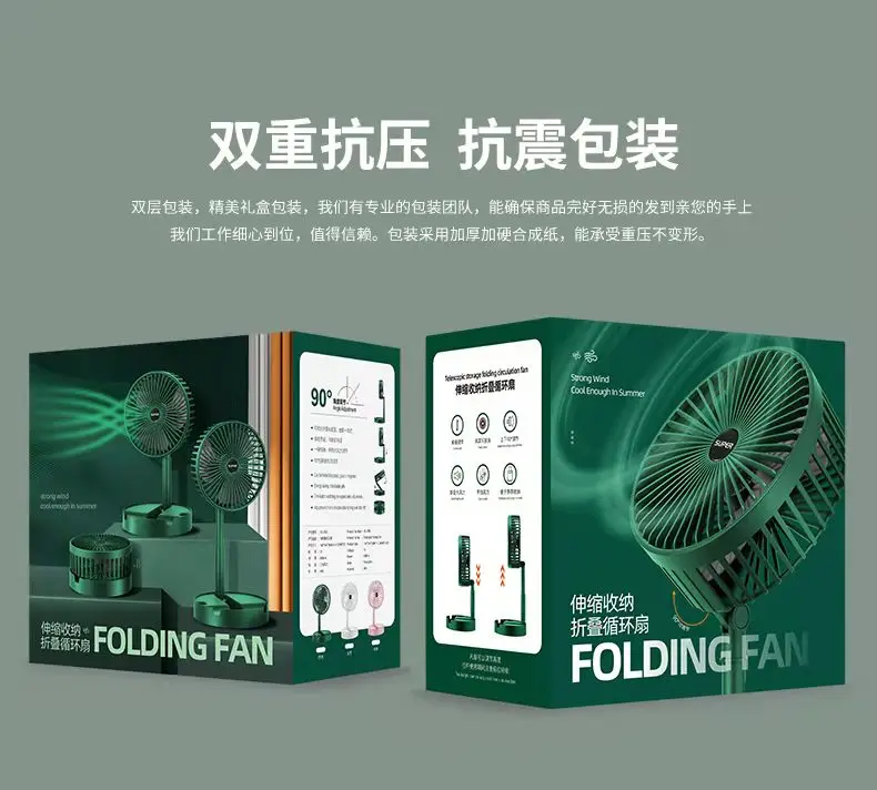Portable mini tower & pedestal fans Air Cooler Foldable usb Stand Fan