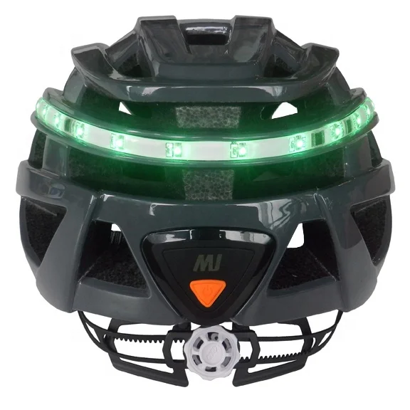 OEM usb chargeable safety cycling bike casco led lights smart helmet bicycle with light