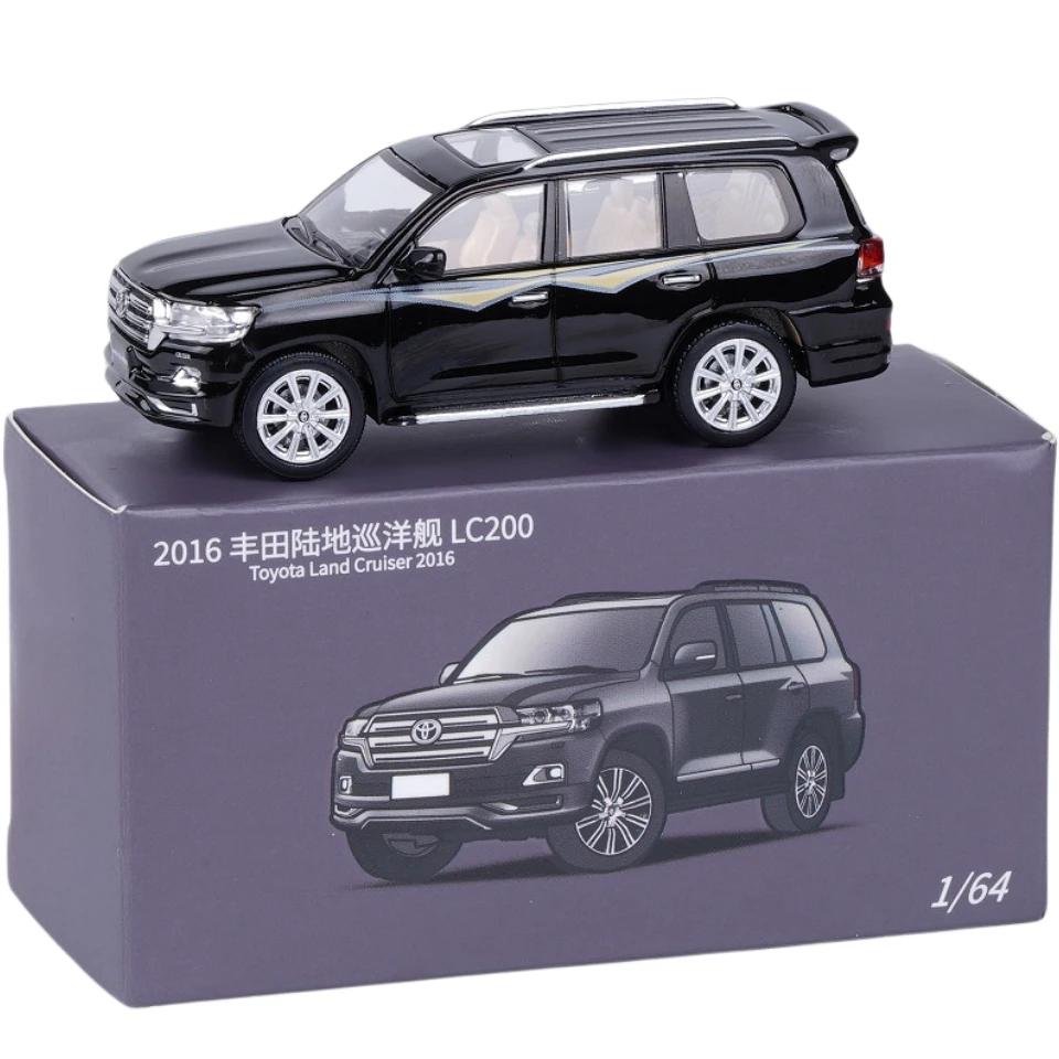 Модель игрушечной машины JKM 1:64 Toyota Land Cruiser LC200, модель 1/64 автомобиля из металлического сплава, миниатюрные колеса, коллекция подарков для мальчиков
