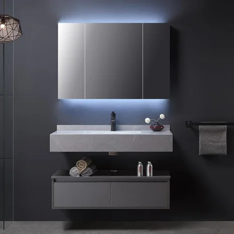 Hanging Top Sale Cheap Paint-free Ecological Board Wc Smart Mirror Vanity Ceramic Wash Basin Bathroom Wall Hung Cabinet