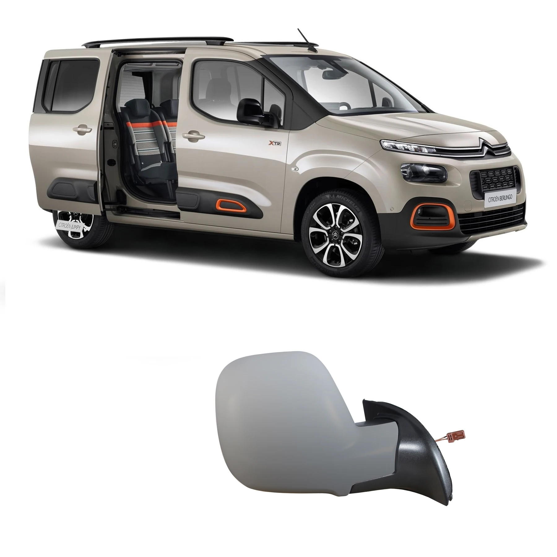 Wholesale Cheap Power Adjustment Heated Right Side Car Mirror for CITROEN BERLINGO 2013-