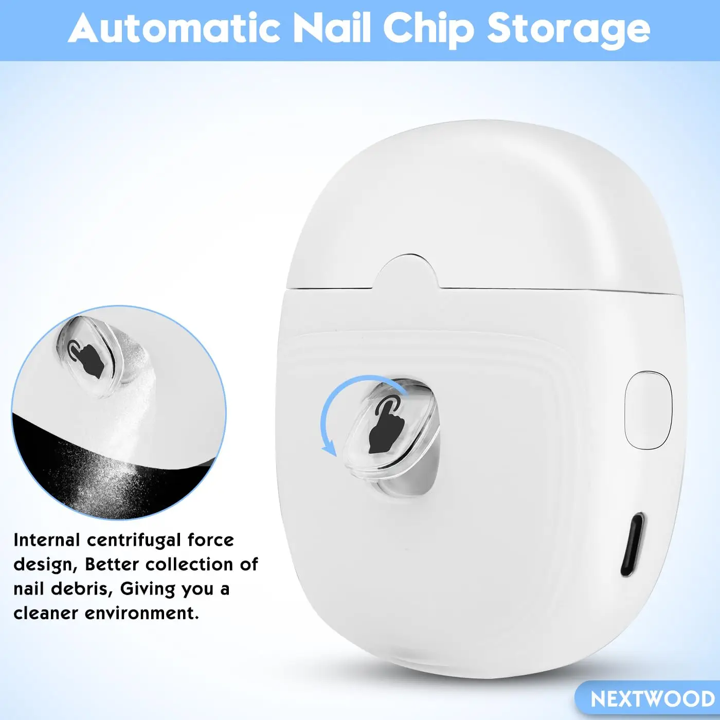 USB Rechargeable Safety Fingernail Trimmer ZJD003 Electric Automatic Baby Nail Trimmer Electric Nail Trimmer Fingernail Cutter