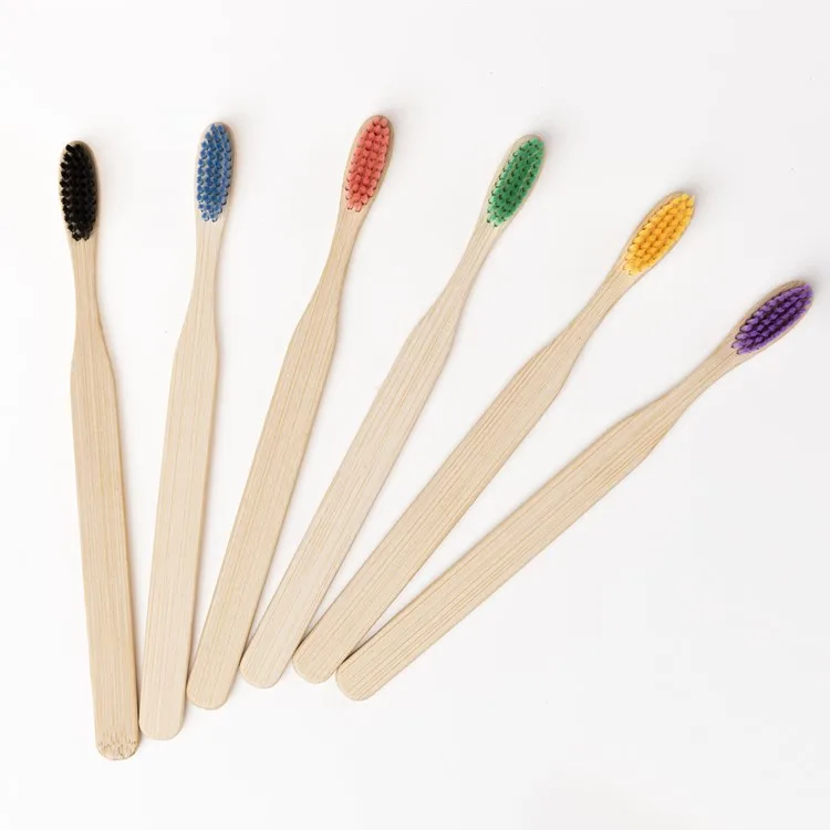 Factory  sale 100% Castor Bean Oil Planted based bristle bamboo handle and paper box  full eco friendly Bamboos Adult toothbrush