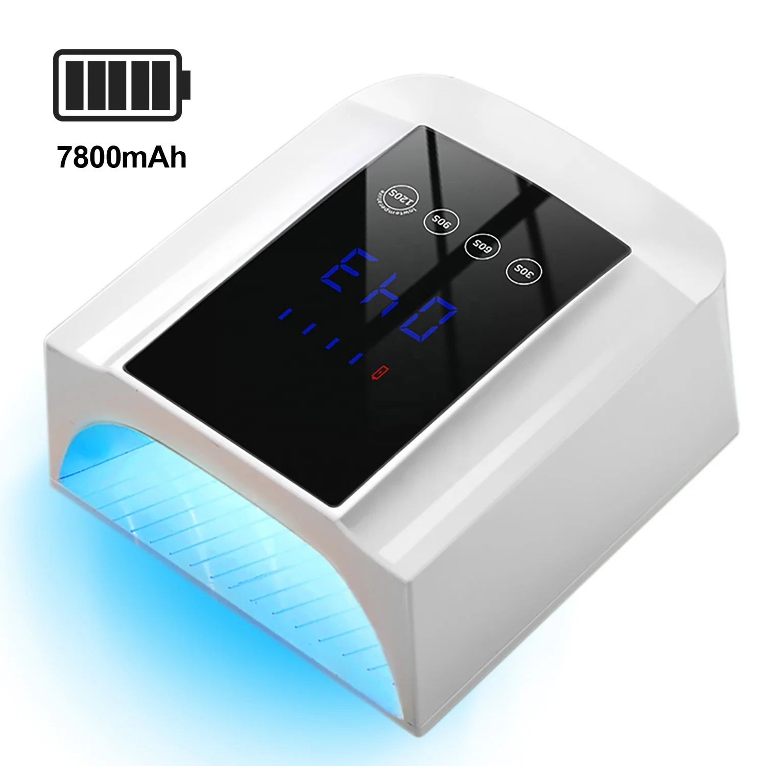 Iksbeauty Rechargeable UV Light Manicure Professional 72W Cordless UV Led Nail Lamp 7800mAH Wireless Led Nail Dryer