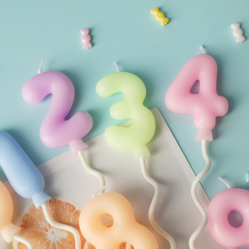 hot sale party balloon 0-9 Shape happy birthday number candle cake candles for kids