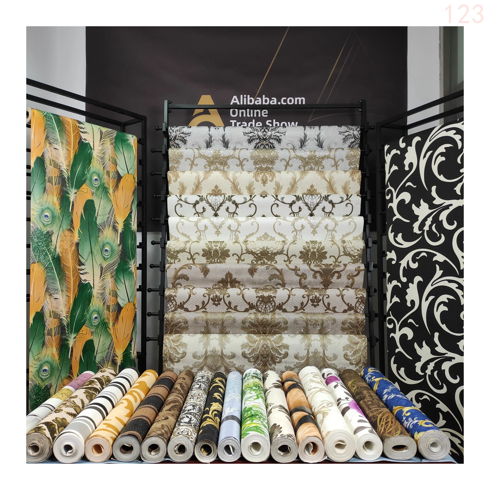 Designs damask flower china bedroom 1.06*10m wallpaper, photo home pvc 3d wallpaper