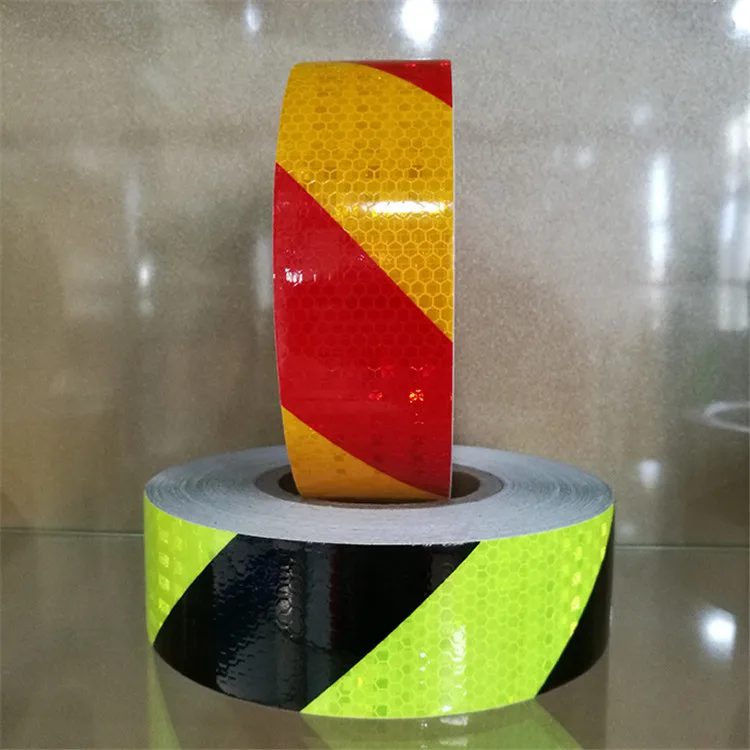 black and yellow Reflective Anti-Static Warning Safety Protection Pvc Floor Marking Demarcation Tape