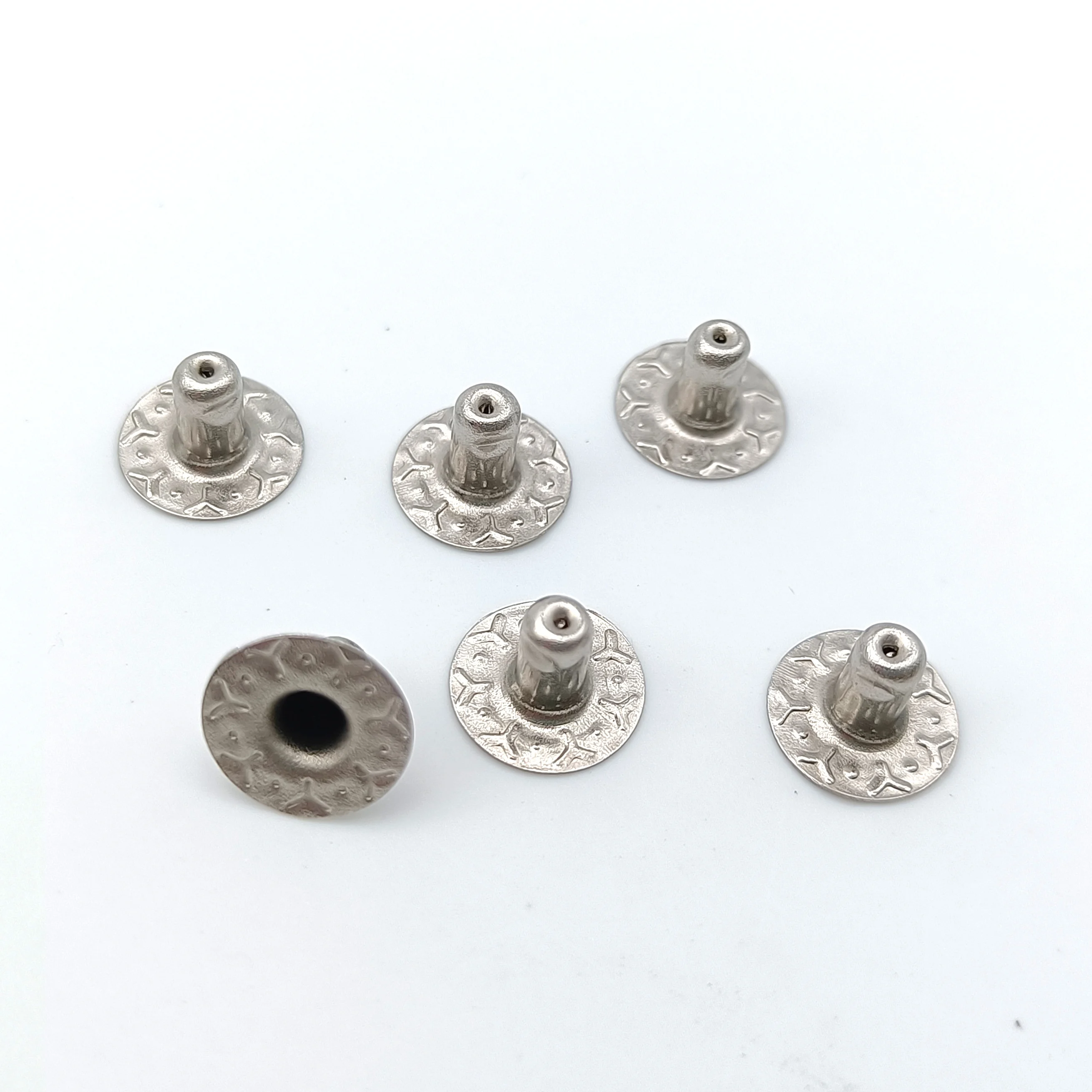 custom logo dyed metal spring snap button four snap button for jacket