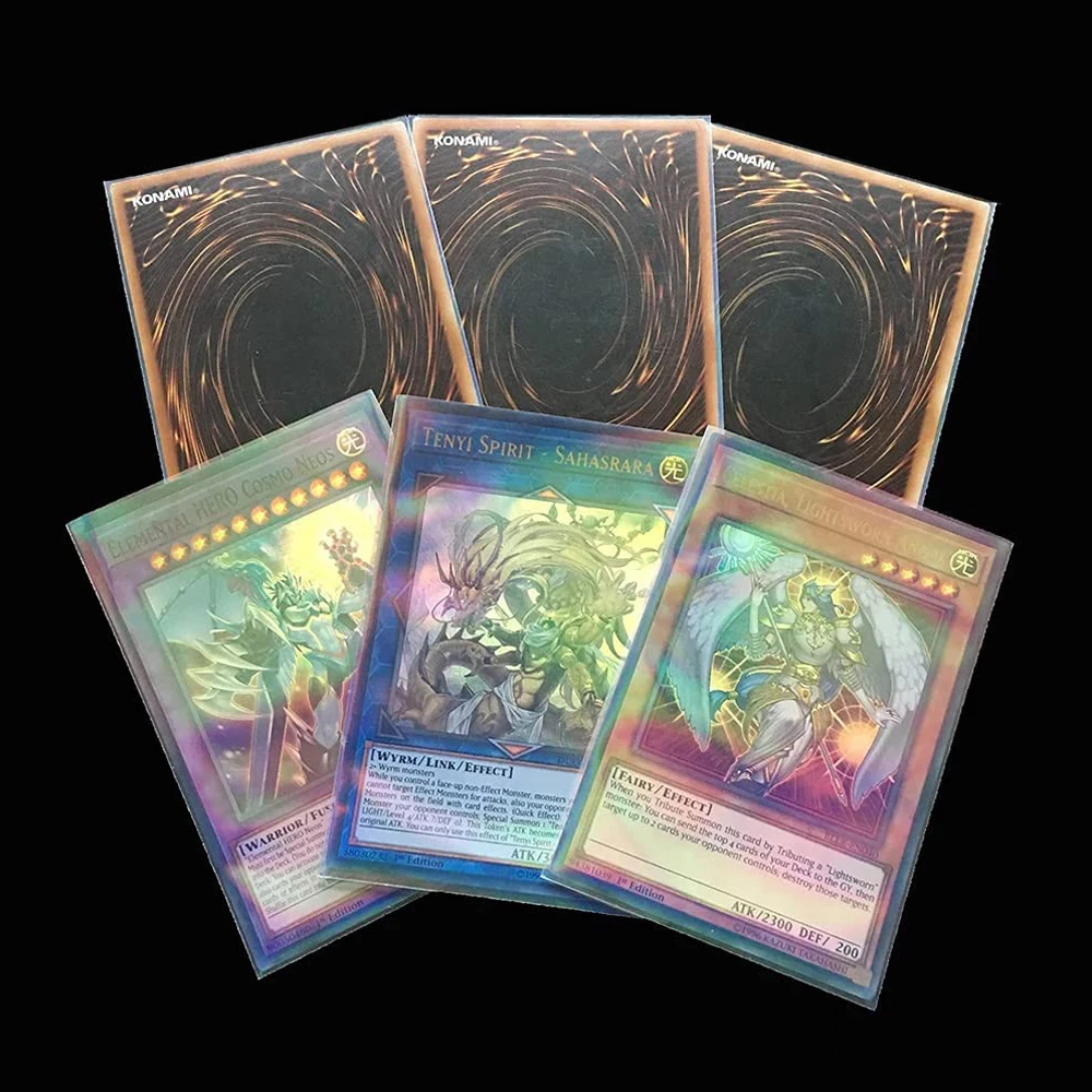 Idol Photo Cards Holographic Protector Trading Cards Shield Cover Rainbow Foil Transparent Laser Clear Sleeves