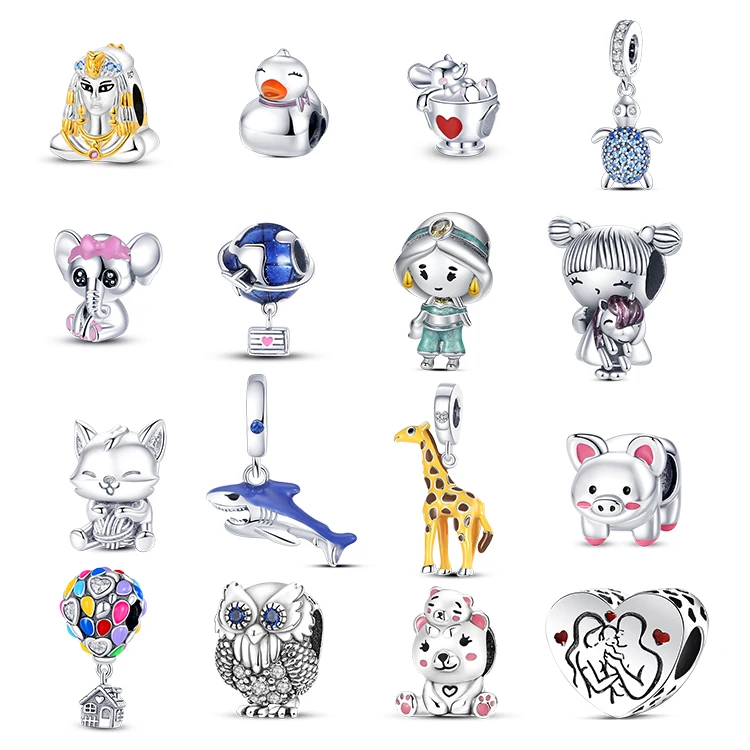 Oem Odm 2024 New Sterling Silver 925 Jewelry Star Beads Designer Charms Silver Diy Beads And Charms For Jewelry Making