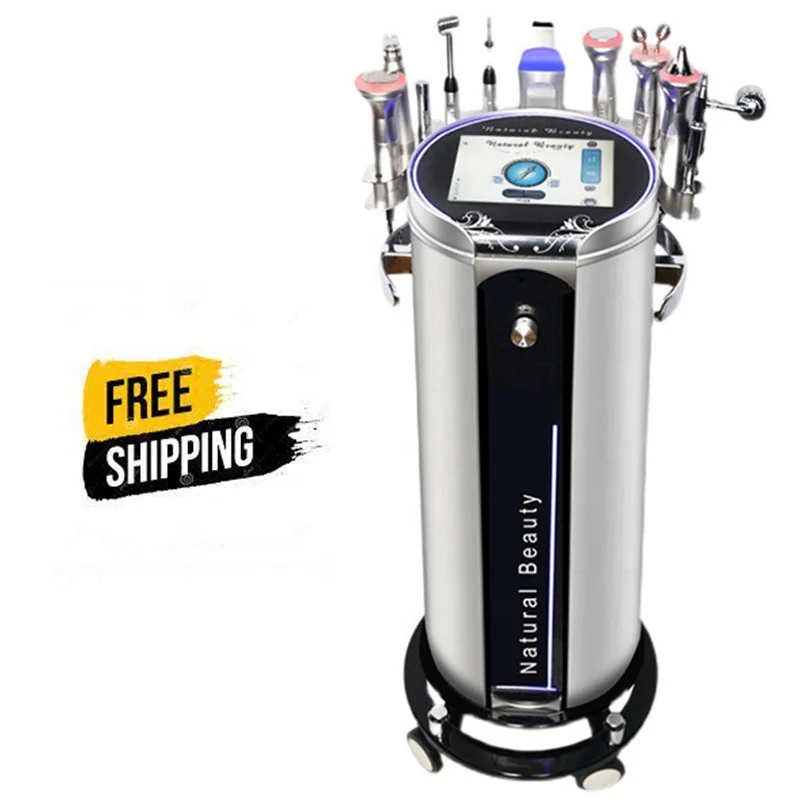 Face scrub diamant dermabrasion hydro crystals wet microdermabrasion machine 9 in 1 multifunction beauty machine