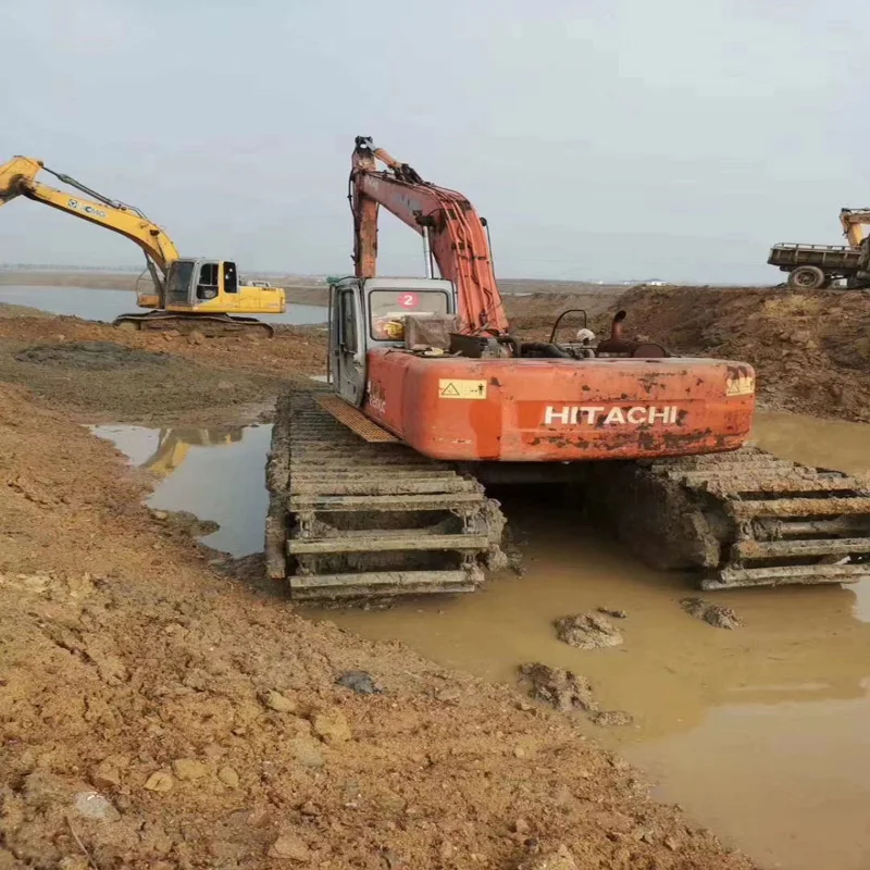  Бывший в употреблении японский экскаватор-багги Hitachi Ex220/Ex220LC Пассивный экскаватор-амфибия Ex220LC по низкой