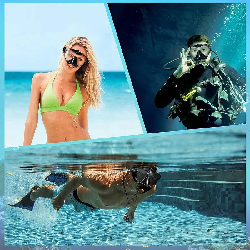 High Quality Big Eye Single Lens Low Volume Wide View Professional Deep Diving Masks Spearfishing Mask For Snorkeling