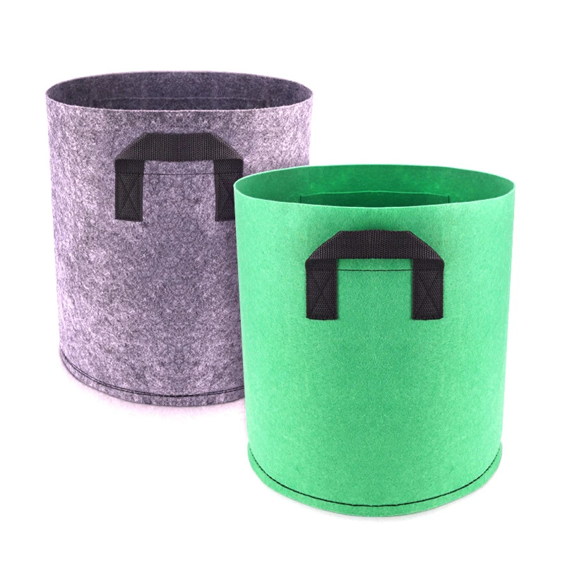 10 15 20 25 Gallon Felt Fabric Strawberry Planting Plant Growth Nursery Seedling Pots Hydroponic Grow Bags 10 Gal Fabric Pots