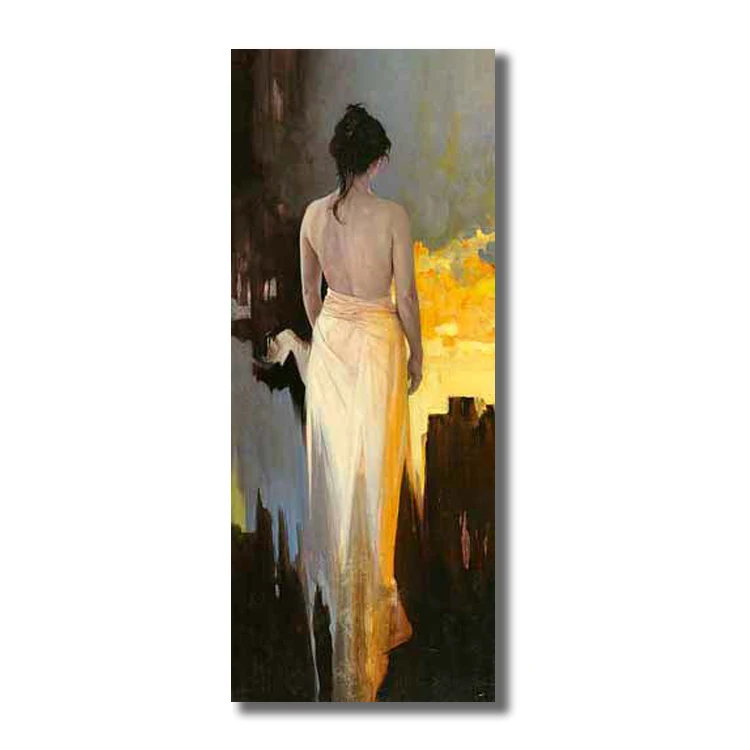 
Beautiful Naked Girl Painting Colorful Women Art Painting Nude Wall Art for Bar SPA Room 