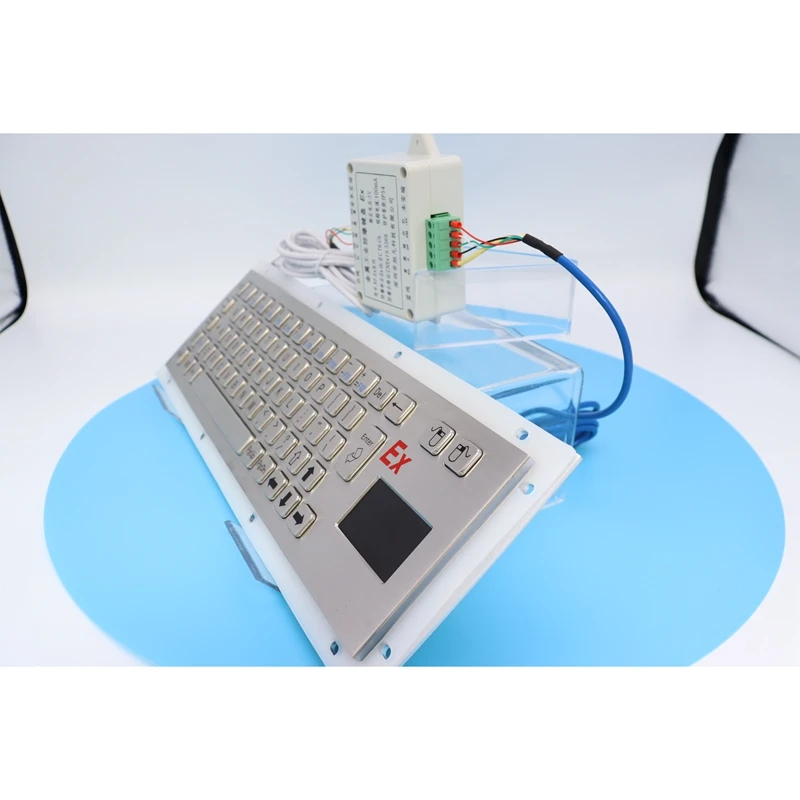 Компактная и прочная Взрывозащищенная клавиатура с 67 клавишами и сертификатом взрывозащищенности, водонепроницаемая и Пыленепроницаемая сенсорная панель