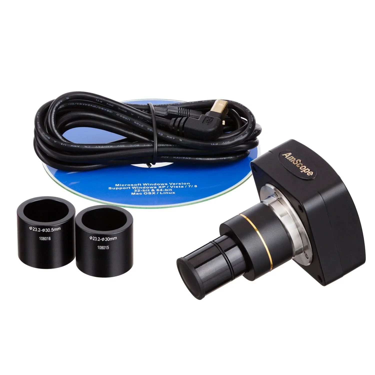 AmScope 3.5X-90X Trinocular Fiber Optic Boom Stereo Microscope with 10MP Camera