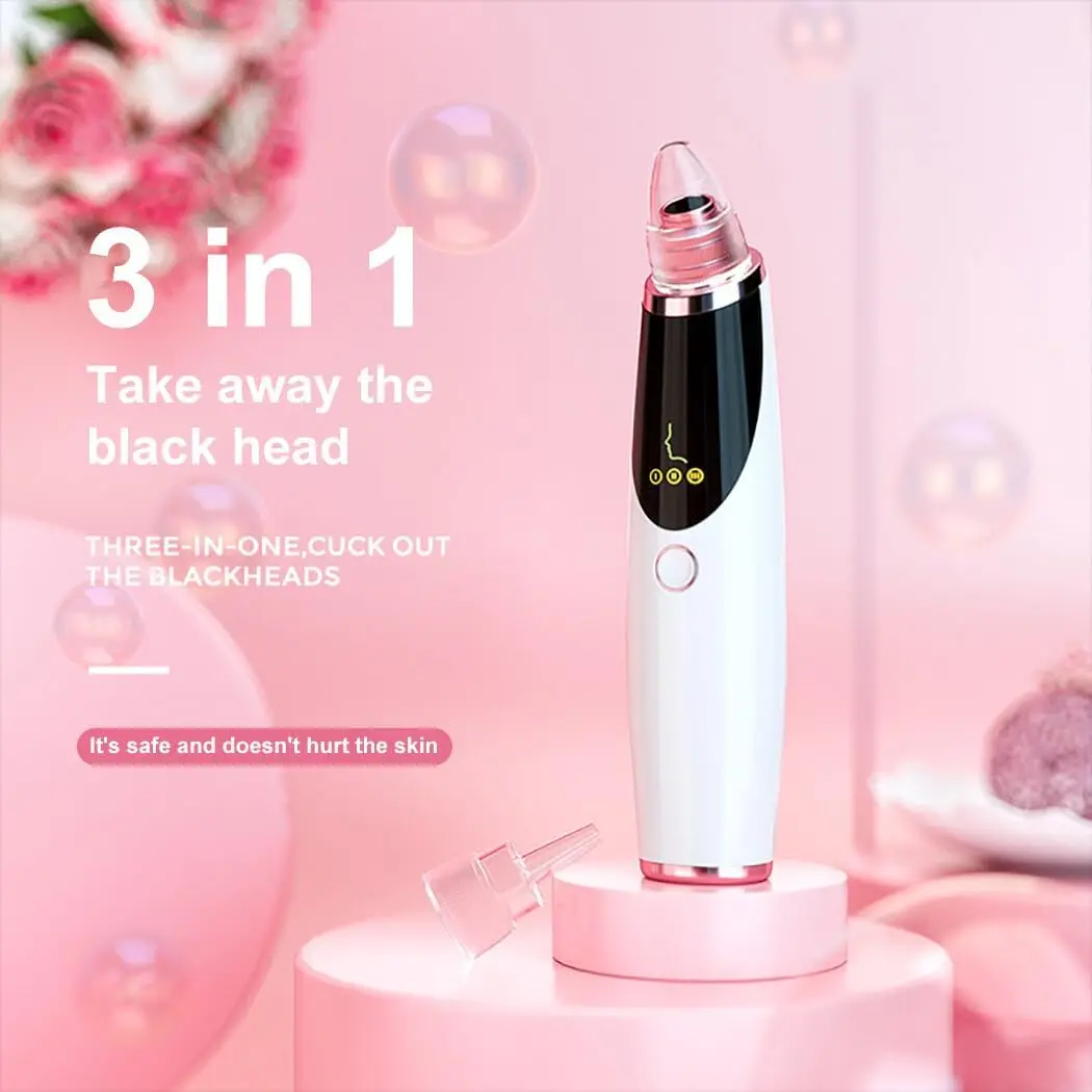 Professional Electric Vacuum Blackhead Remover Machine LCD Display Pore Cleaner Tool Effectively Remove Blackhead Grease Pimple