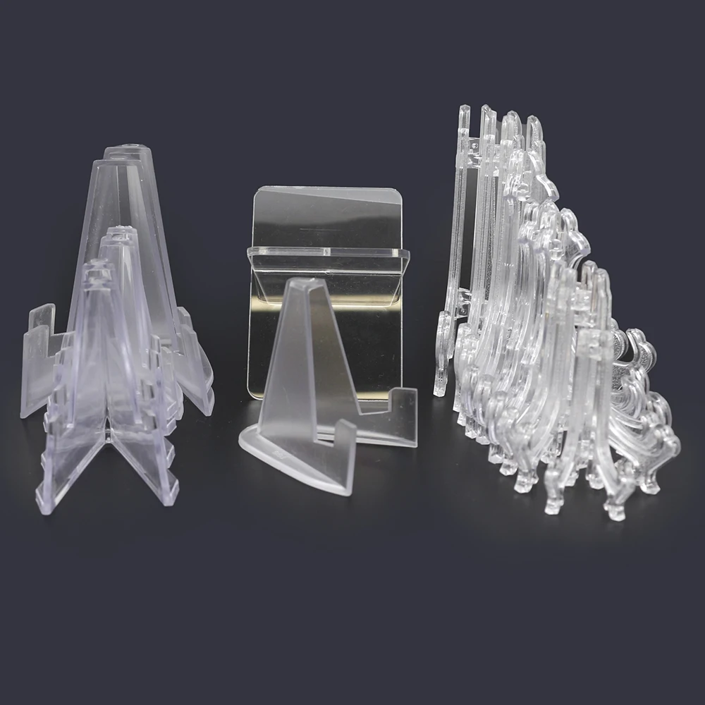 Wholesale souvenir transparent plastic clear acrylic mini challenge coin rack for silver coin case plastic holder display racks