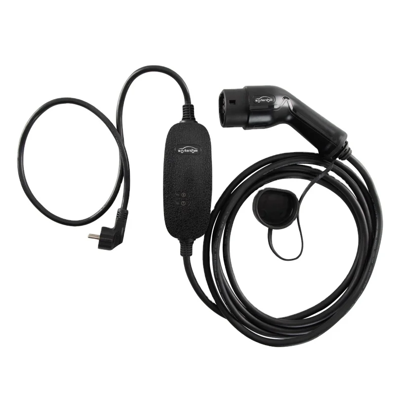 Workersbee Fashion Design Plastic EV Charging 32A Single Phase Model 2 Type 2 EV Portable Charger IEC 62196 Charging