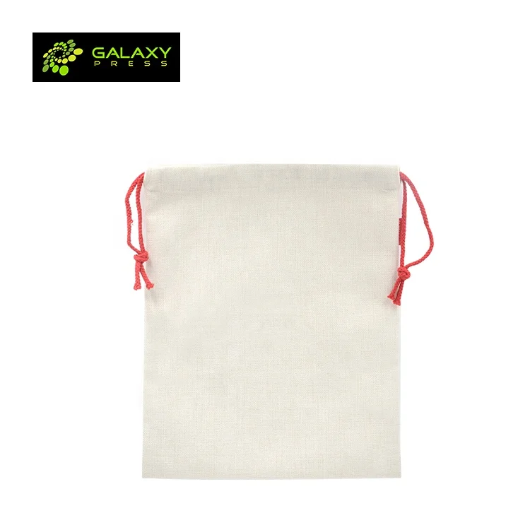 Сублимационные заготовки льняной Рождественский мешок Санта